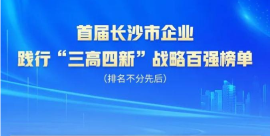beat365官网上榜首届长沙市企业践行“三高四新”战略百强榜单