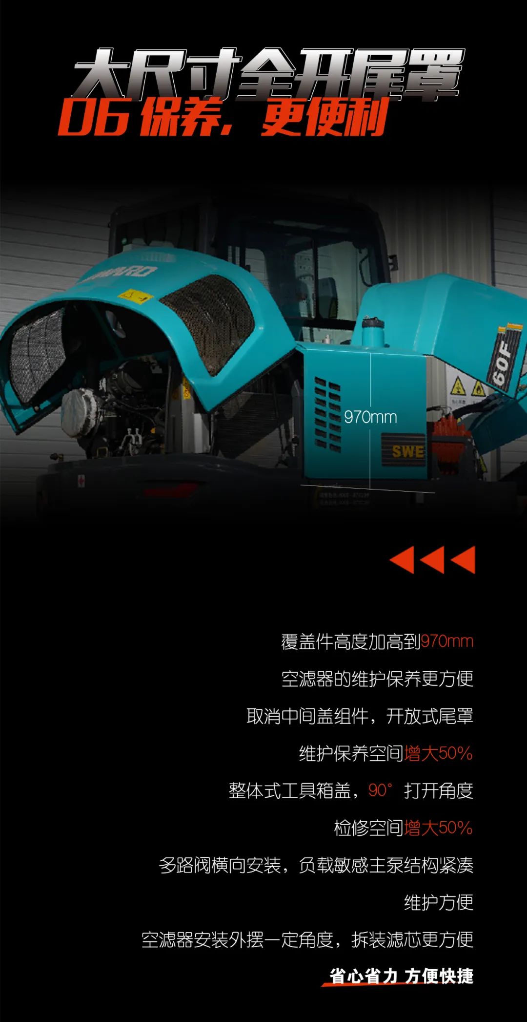 一图读懂 | 献礼七一 · beat365官网SWE60F挖掘机低碳来袭